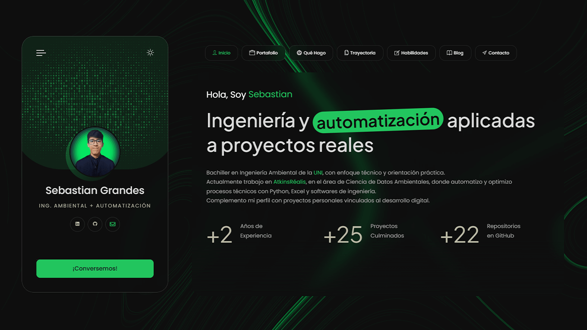 Bienvenido a mi espacio digital: proyectos reales, soluciones reales